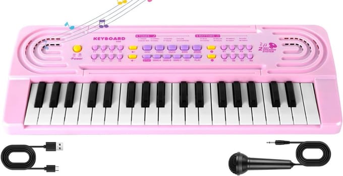 RWB® Digitale Piano - Piano - Elektrische Piano - Roze - 20cm x 40cm x 6cm