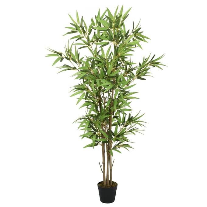 vidaXL Kunstplant bamboe 828 bladeren 150 cm groen