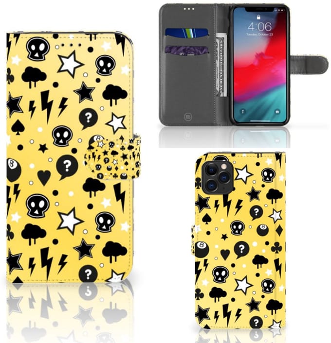 Telefoonhoesje met Naam Apple iPhone 11 Pro Max Punk Geel