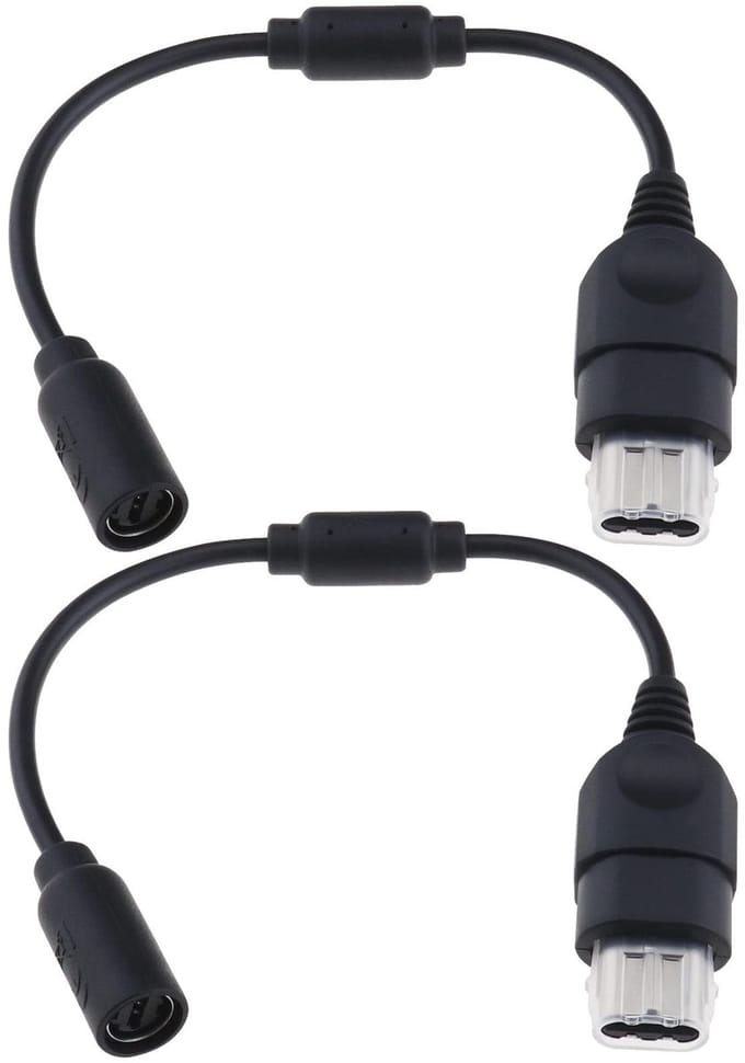 Dailygoods - Controller Breakaway Cable - Xbox - Veiligheid - Zwart - Adapterkabel - Geschikt voor Microsoft Xbox consoles - 26 cm
