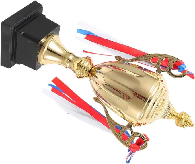 Gouden Trofee Beker - Prijs Beker - Sport Wedstrijd - Duurzaam Plastic - 285 Cm - Goud