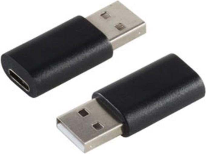 shiverpeaks BS14-05018 tussenstuk voor kabels USB A USB C Zwart