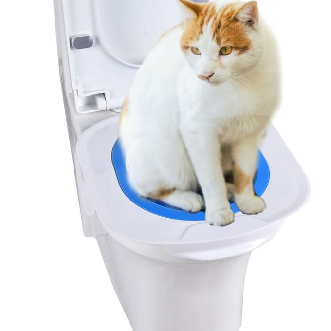 Plastic Kattenbak Trainer Huisdieren Training Toiletbril Trainingskit blue
