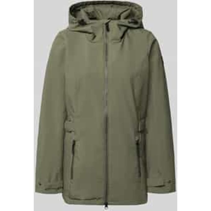 regular fit regenjas met logodetail
