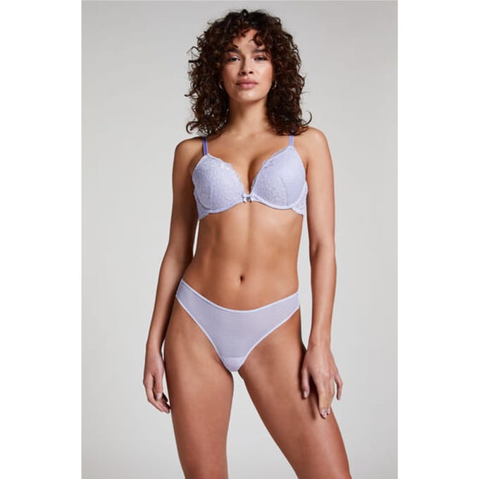 Hunkemöller Invisible string Stripe mesh Paars