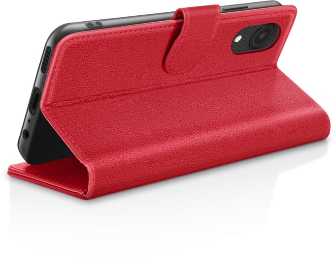 Zanae, Hoesje geschikt voor Galaxy A03 Core - Wallet Case & Magneetsluiting, Rood
