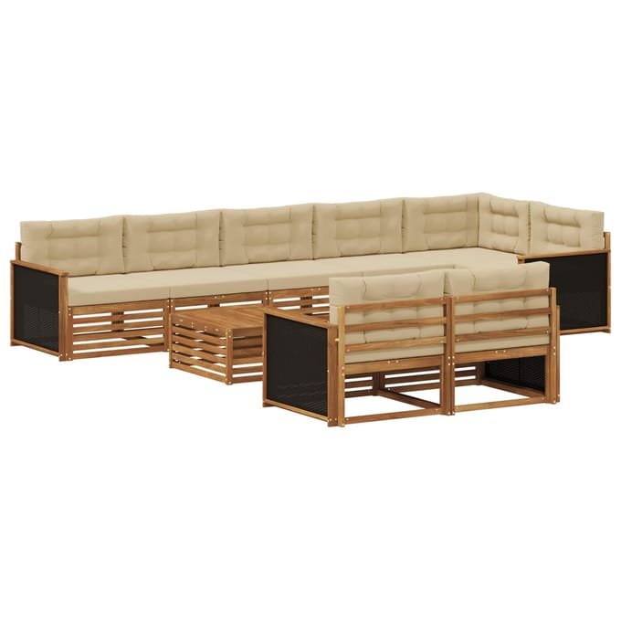 vidaXL - Buiten - bank - set - 9 - st