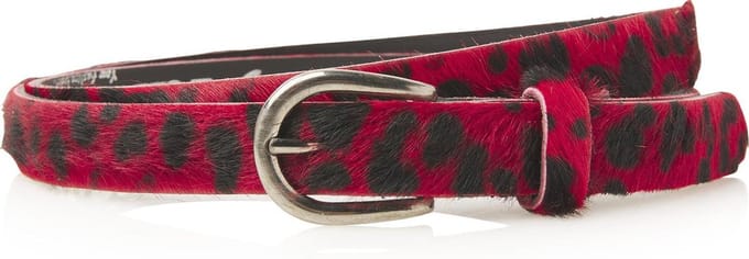 Take-it 2cm smalle riem panter rood 20495 - Maat 95 - Totale lengte riem 110 cm