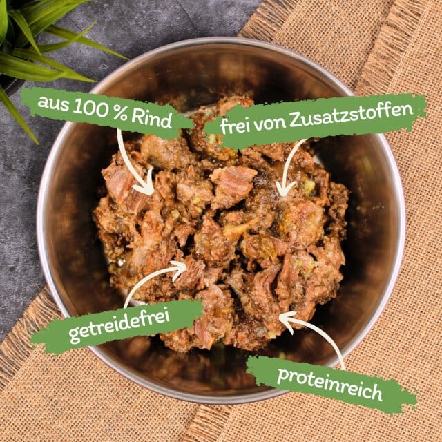 24 x 400 g Lecker.Pet® Emily's 100 % rundvlees spiervlees natvoer voor katten