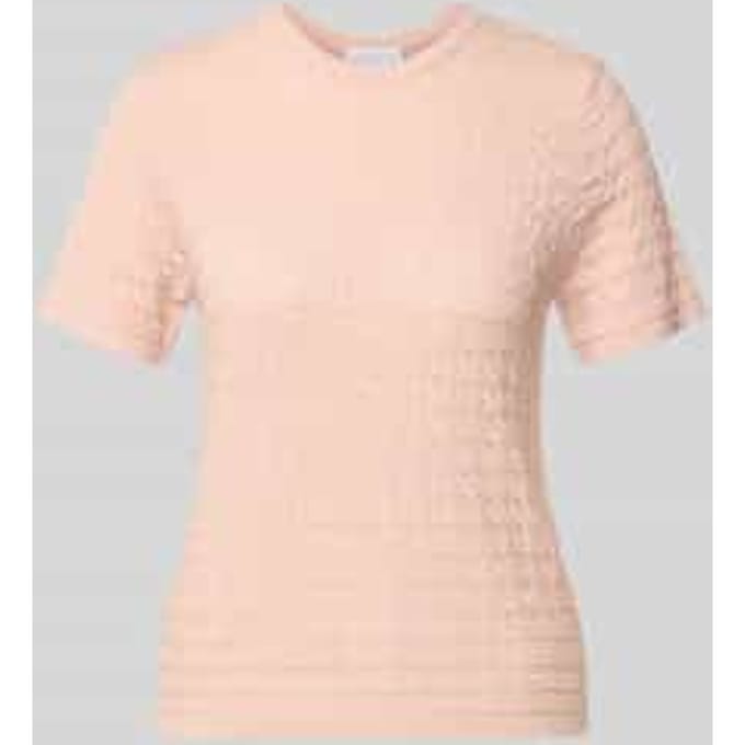 Gebreid shirt van viscosemix met ronde hals