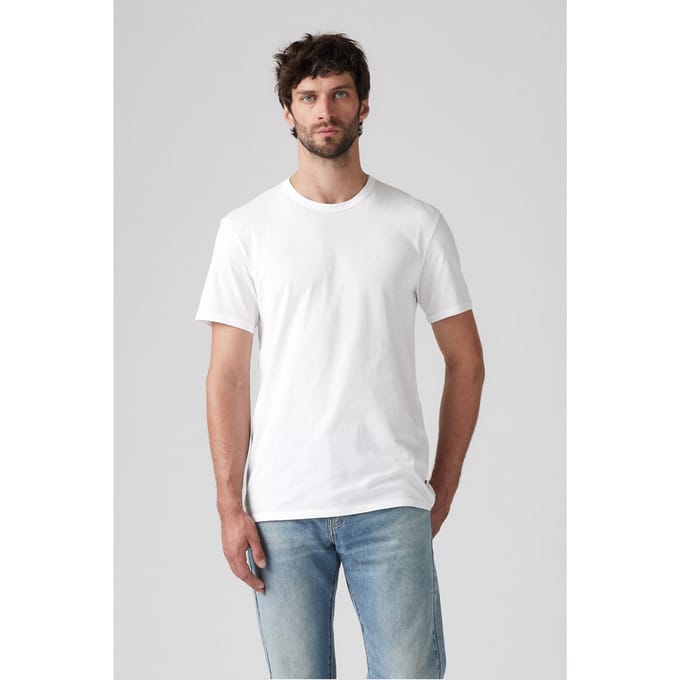 Levi's Premium Slim Fit Tee White Maat: XL | Basic T-Shirts Outlet | Heren | Wit