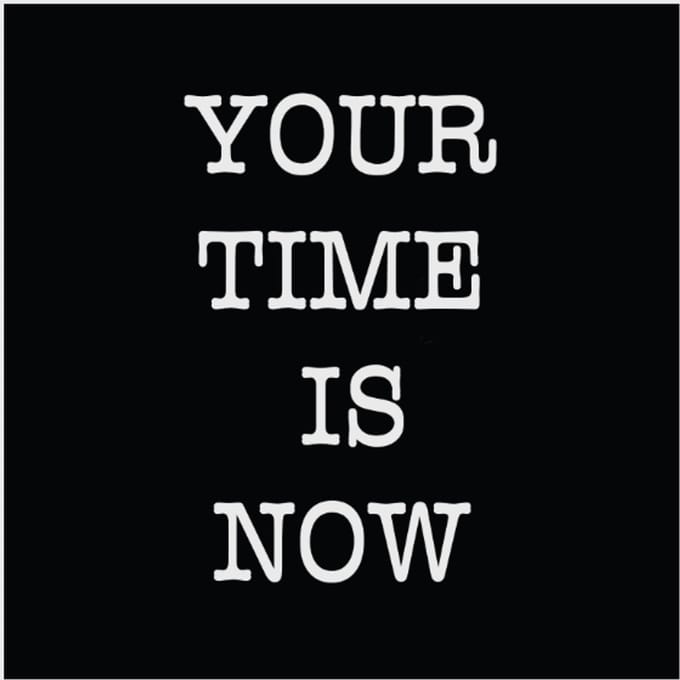 YOUR TIME IS NOW | tegeltje van forex | 13 x 13 cm | met haakje