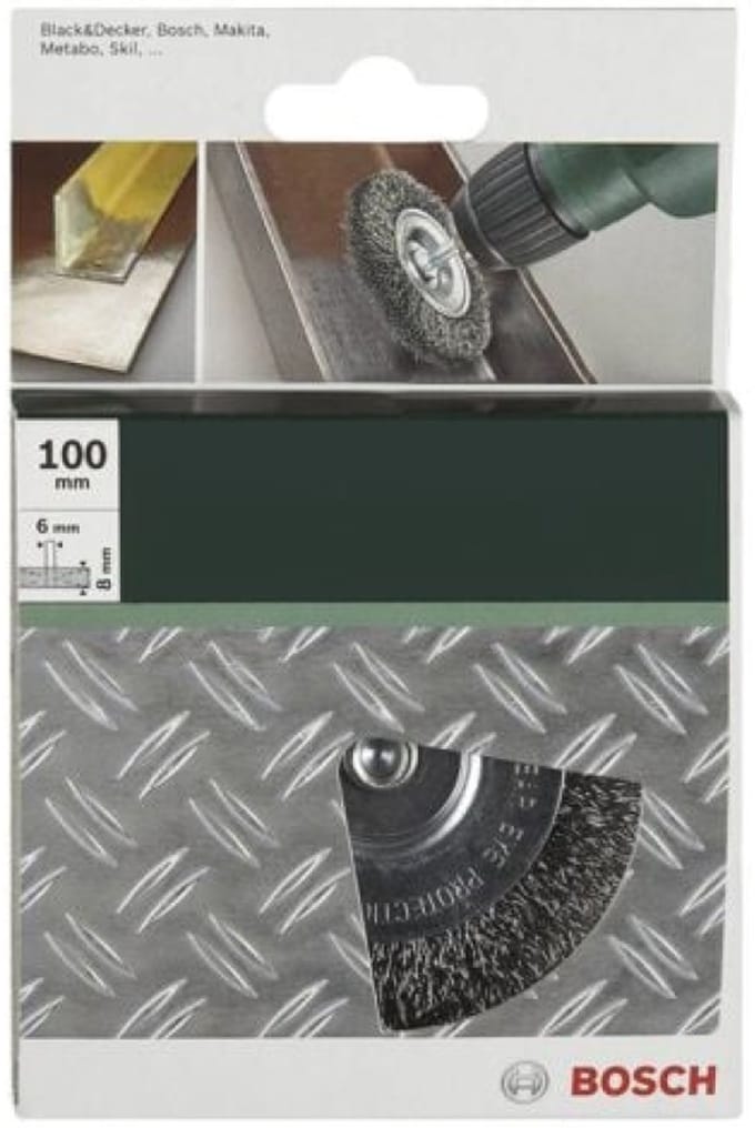 Bosch - Schijfborstels voor boormachines - gegolfde draad, 100 mm 100 mm, 0,3 mm, 4500 o.p.m.