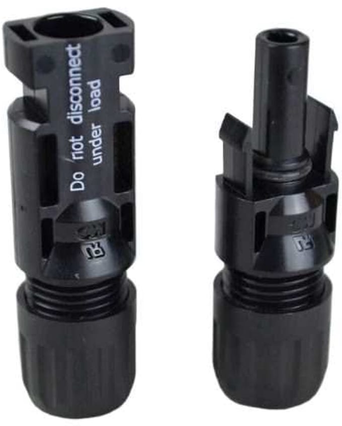 Kabelconnector aansluitstekker MC4 zonnepaneel 1 set