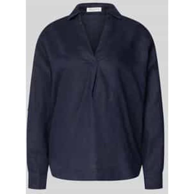 regular fit linnen blouse met V-hals