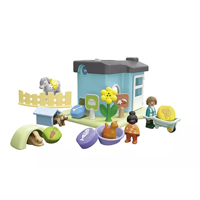 Playmobil 1.2.3 - Junior: Animal Home with Treat Dispenser