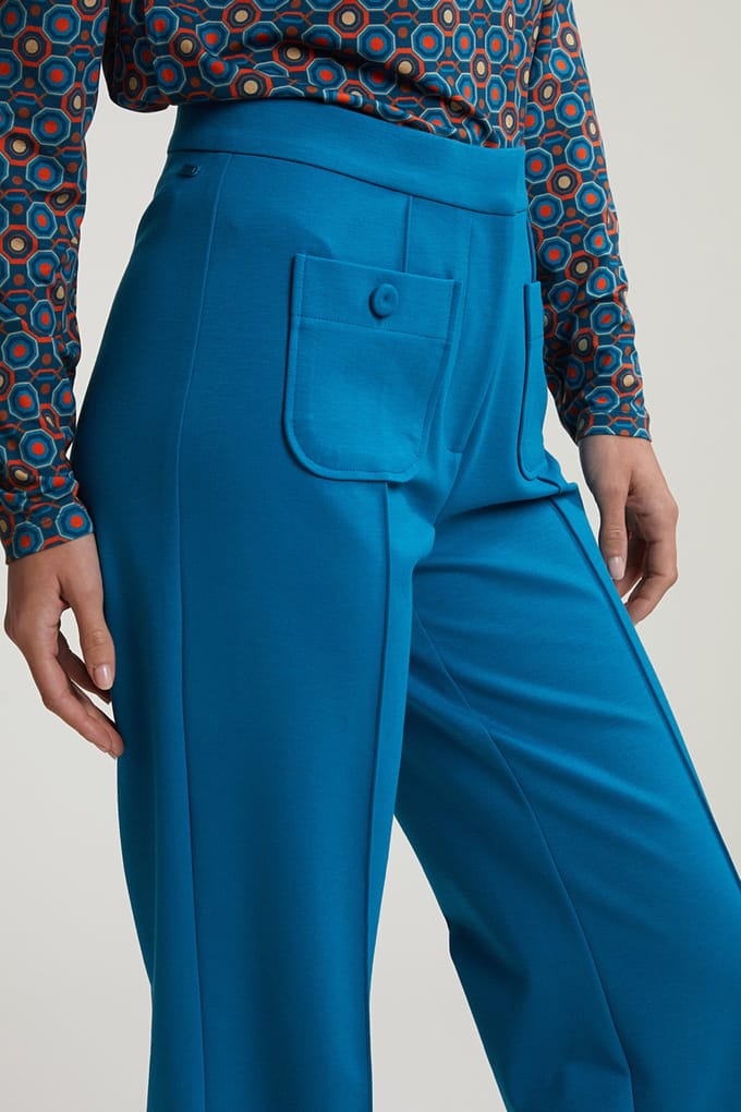 River Woods Blue Pants 2 Applied Pockets Taglia: 38 | Pantaloni Outlet | Donna | Blu