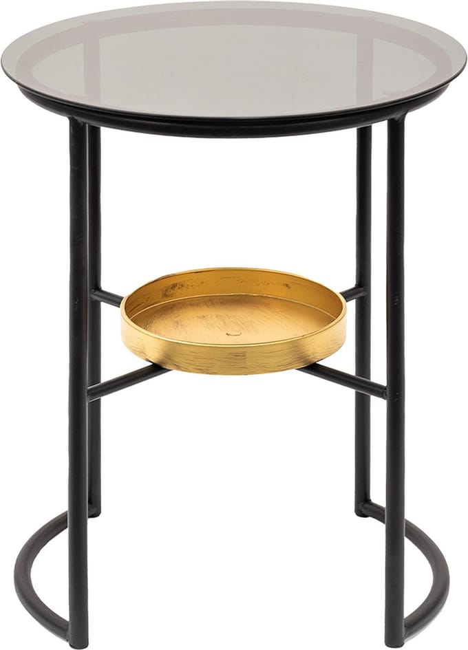 Clayre & Eef Bijzettafel Ø 43x55 cm Zwart IJzer
