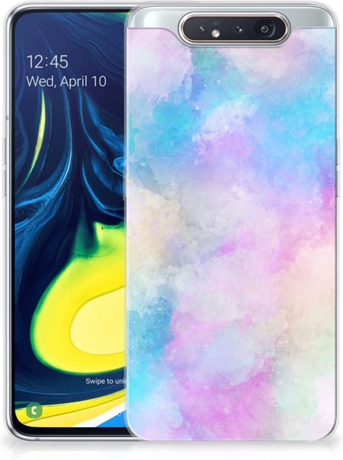 Back Cover voor Hoesje maken Samsung Galaxy A80 Watercolor Light