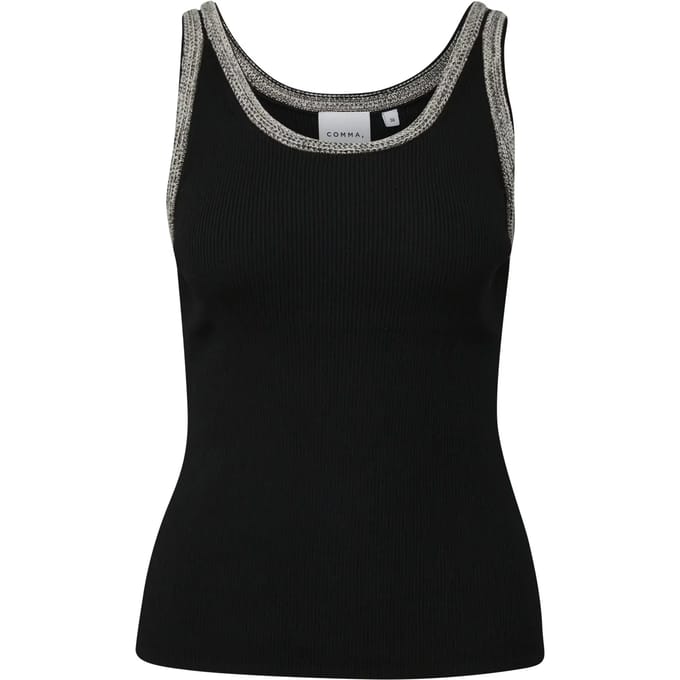 Boei Top Met Geperforeerd Bohemian Patroon Dames COMMA