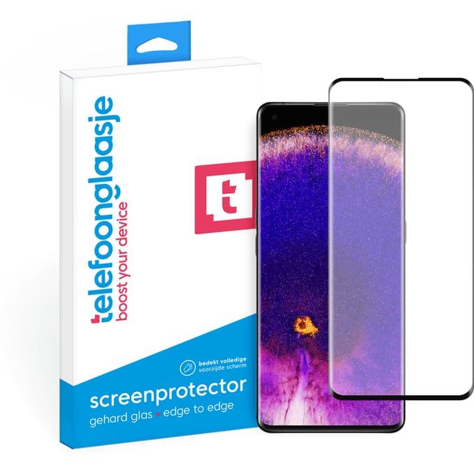OPPO Find X5 Pro screenprotector gehard glas Edge to Edge