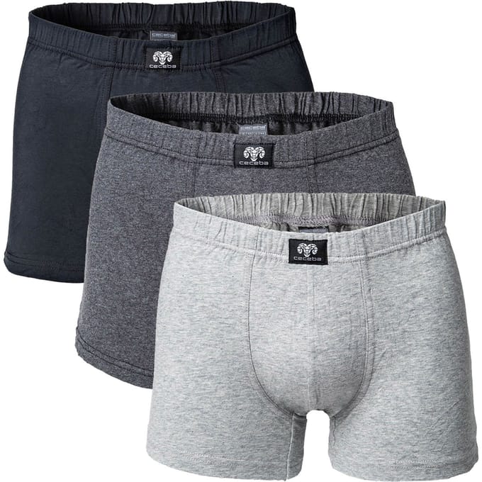 CECEBA Challenger Heren Boxer - 3-pack Multipack - Grijs