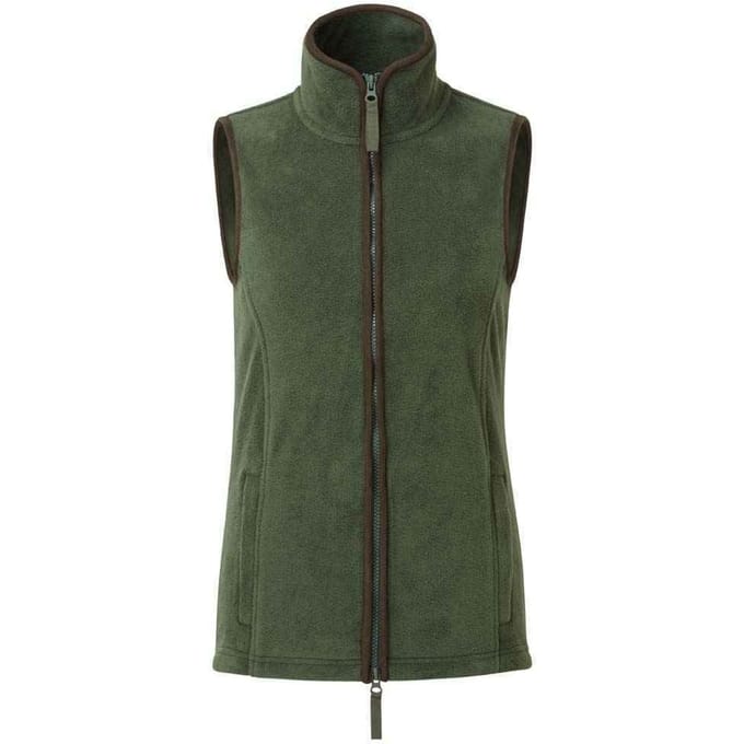 Premier Dames/dames Artisan Fleece Gilet (Mosgroen/bruin)