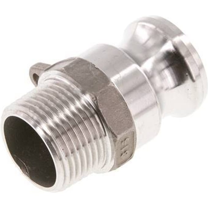 Camlock DN 25 (1'') Koppeling RvsR 1'' met buitendraad Type F MIL-C-27487