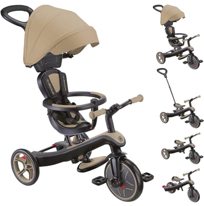 4-in-1 Driewieler en Loopfiets voor Kinderen - Veilig en Comfortabel