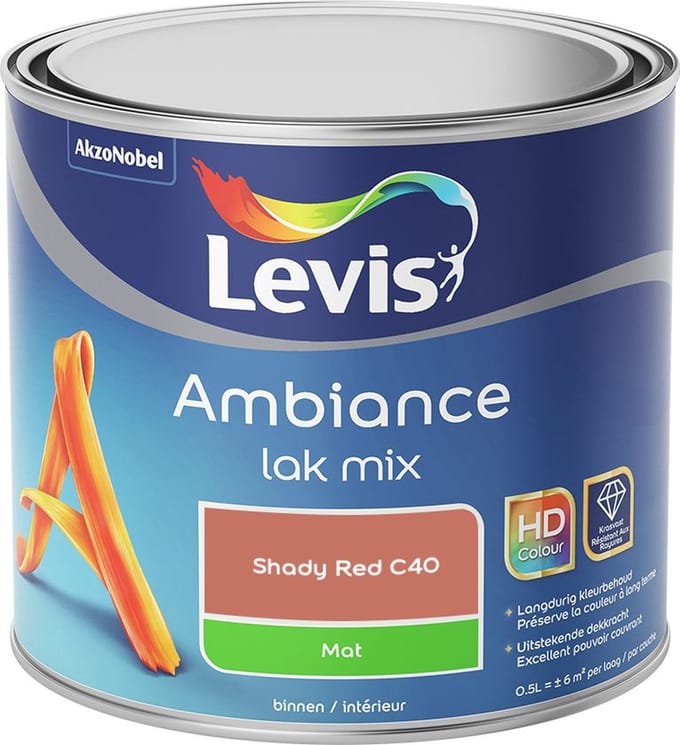 Levis - Ambiance Lak Mat Mix - Shady Red C40 - Mengverf - 0,5 L