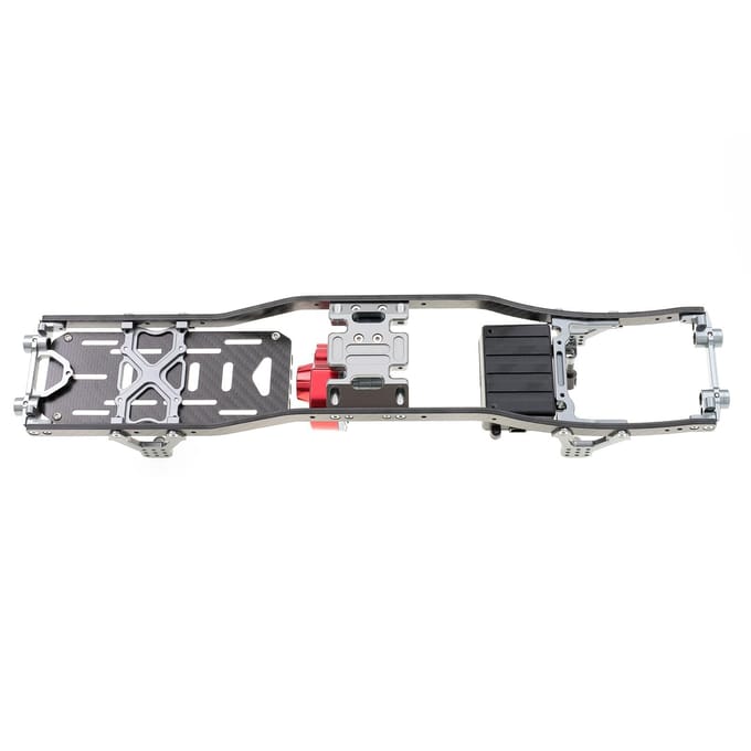 Remplacement de pièces de corps de châssis de télécommande de cadre de châssis en métal pour Axial SCX10 1:10 À distance rouge/noir