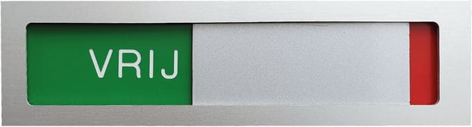 GM-244 15x5cm Schuifbordje aluminium mat groen/rood