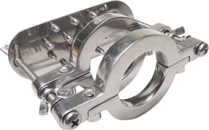 Dubbele Ballencrusher met Spikes - RVS - Scrotum - Balzak - Crusher - Brancard - BDSM
