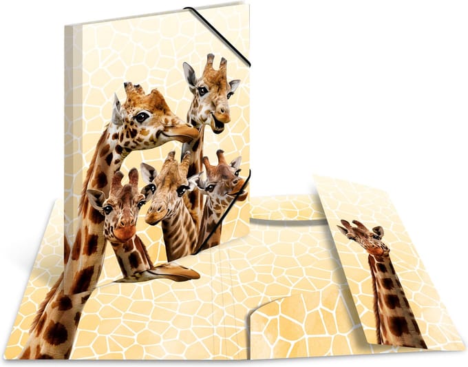 Elastomappen A3 PP Giraffenvriendjes