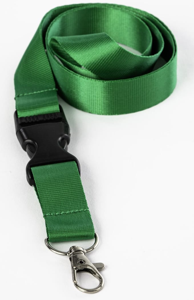 Ecorare® - 5 stuks Sleutelkoord - Kliksluiting - Lanyard - Keycord - Groen - 50 cm