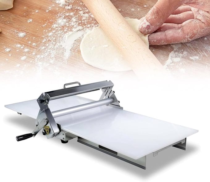 Bladerdeegmachine Tafelmodel - Deegpers Opvouwbaar - Professioneel Bakken - Verstelbare Dikte 0-25mm - Opvouwbaar Compact - Meerkleurig