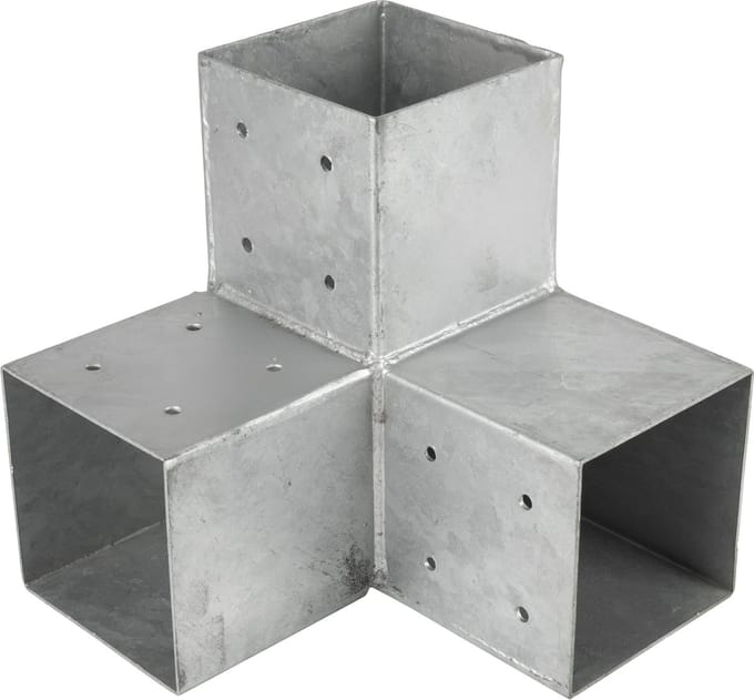 Wovar Pergola Hoekverbinding voor 12 x 12 cm palen Kubus model | Per stuk