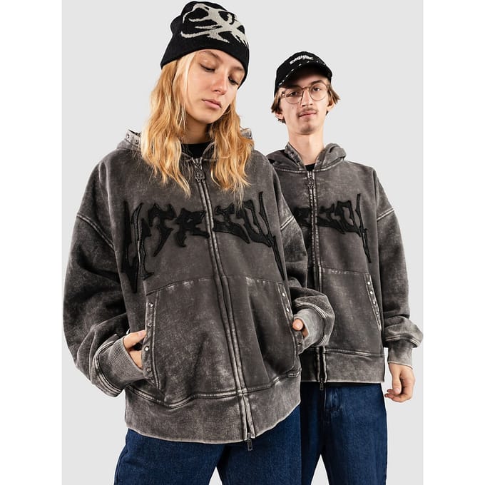 Vitriol Death Grip Zip Hoodie grijs
