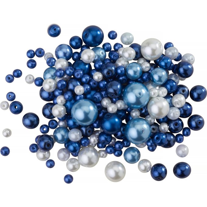 Glazen waskorrel mix, 65g - Blauw/Wit