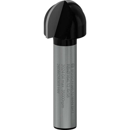Bosch Accessories Holprofielfrees, 8 mm, R1 8 mm, D 16 mm, L 12,4 mm, G 45 mm