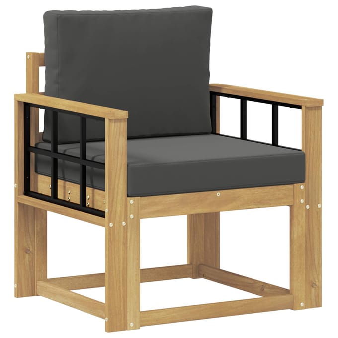 vidaXL - Buitensofa - Polyester - Wit - en - Anthraciet