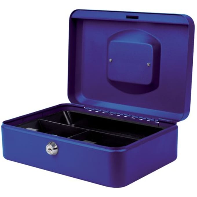 GELDKIST PAVO 250X180X90MM BLAUW