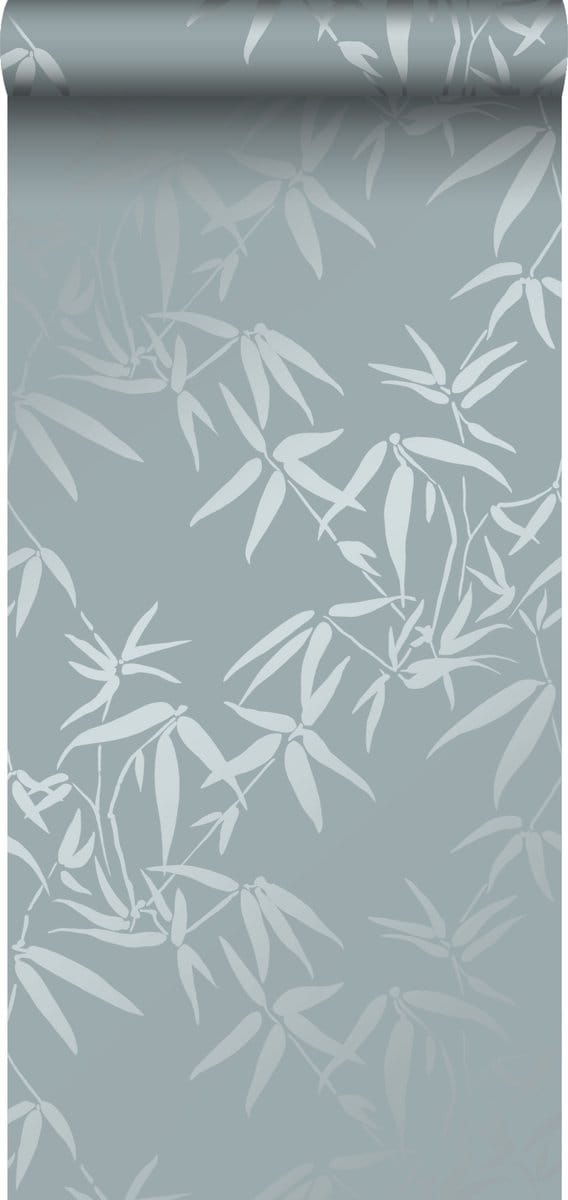 Origin Wallcoverings behang bamboe bladeren blauw - 347737 - 0,53 x 10,05 m