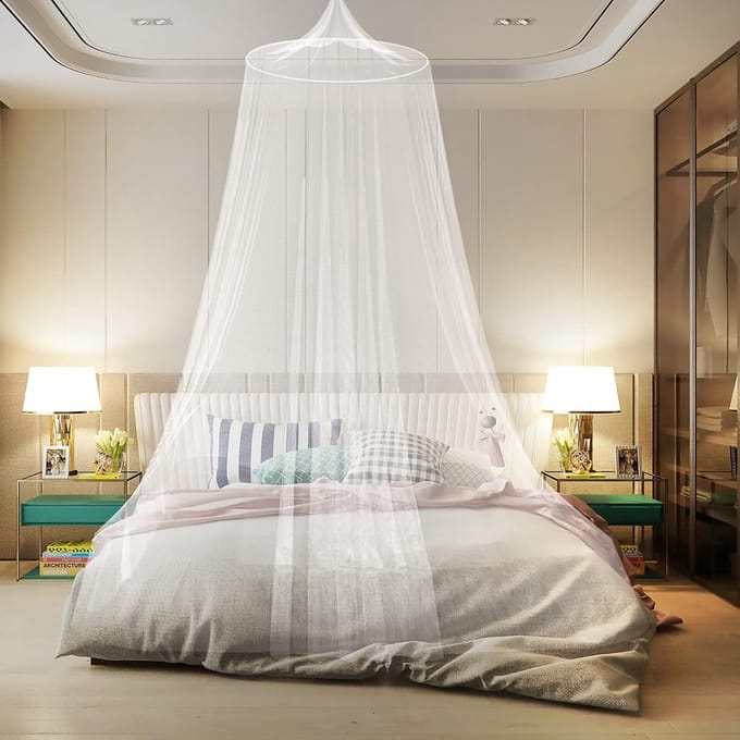 Dubbele Bedden Moskito Net - Bescherming tegen Muggen en Insecten (60 x 250 x 1200 cm)