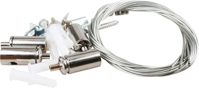LED Paneel Ophangset - Aigi - 1 Meter - 4 Staaldraden
