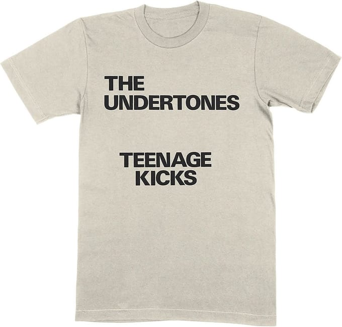 The Undertones - Teenage Kicks Text Heren T-shirt - L - Creme