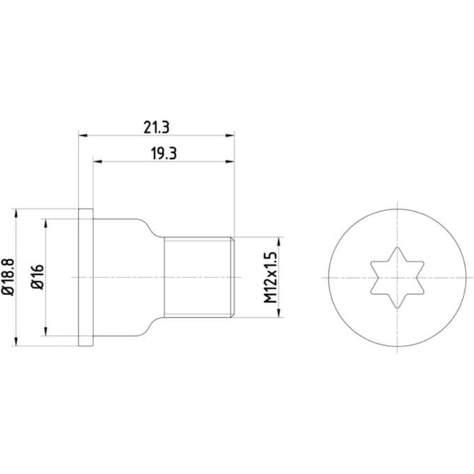 Schroef, remschijf TEXTAR TPM0005