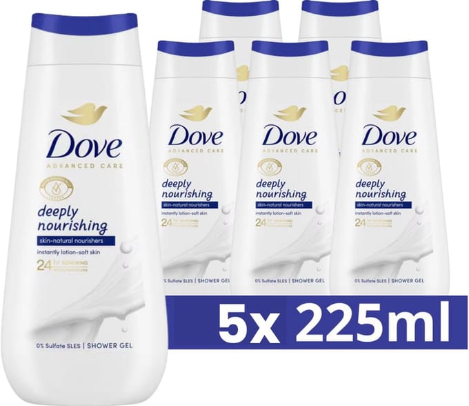 Dove Shower Deeply Nourishing 225ML 5x