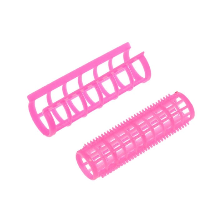 Plastic krulspelden haarrollers voor haarstyling haarverzorging DIY krulgereedschap 12PCS pink
