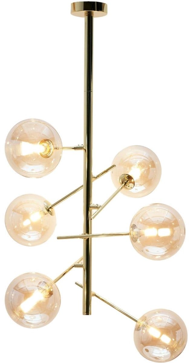 Kosilum - Onolia - Hanglamp - Goud/Messing - Metaal en glas